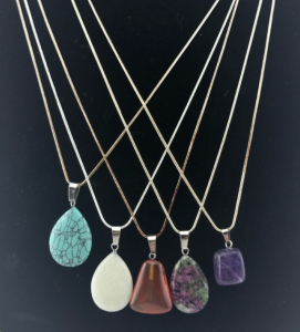 (5) Different Natural Gemstone Necklaces