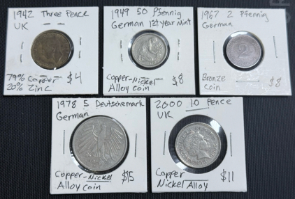(5) European Coins