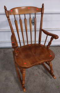 Vintage Mid Century Nichols & Stone Arrow Back Maple Rocking Chair