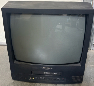 Sylvania 19&rsquo; Box Tv with Built In VHS Player and Remote