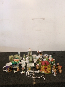 Halloween Easter and saint Patrick's Day decor