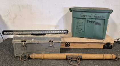 Craftsman Tool Box Full Of Tools, Tub Full of Rope, Mantle Topper, Vintage Yoke, Light Bar(Unable to Test)