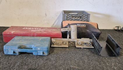 Central Pnewumatic Nail Gun(Unable to Test), Ridgid Hand Planer 18V/24V(Unable to Test), Milwaukee Sawzall(Works), cut Hub Miter Saw Workstation Mounting Bracket