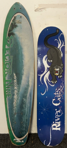 Sacramento River Cats Skateboard Deck & Sector 9 Longboard Deck