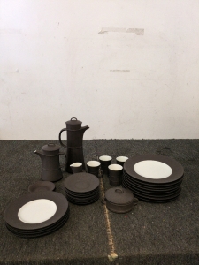 vintage Dansk Flamestone coffee set, designed by Jens Harald Quistgaard.