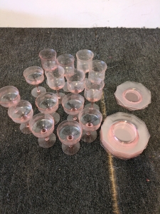 Light pink clear dishes