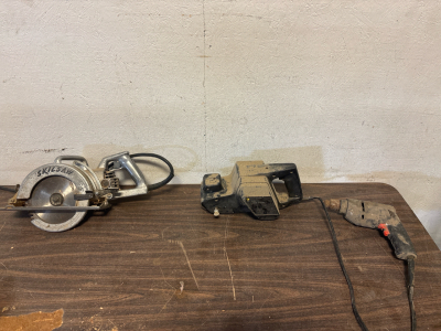 Various Ridgid, Black & Decker, Skilsaw Power Tools