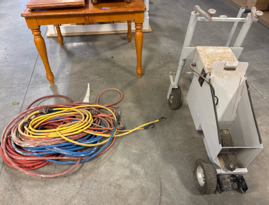 Concrete Curbing Machine and Air Hoses