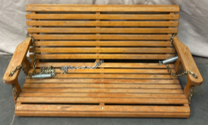 Hanging Wooden Bench / 24&rdquo; L x 50.5&rdquo; W x 22&rdquo; H