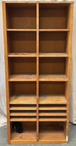 Large Wooden Shelving Unit / 13&rdquo; L x 32&rdquo; W x 72.5&rdquo; H