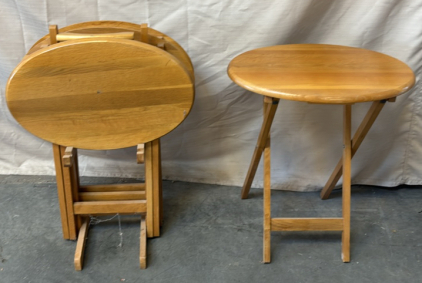 (4) Folding Side Tables / 14&rdquo; L x 22&rdquo; W x 25&rdquo; H