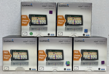 (5) Garmin 1300LM Navigation Systems
