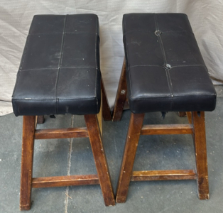 (2) Matching Stools / 18&rdquo; L x 10&rdquo; W x 24&rdquo; H