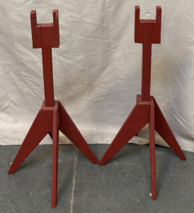 (2) Wooden Stands
