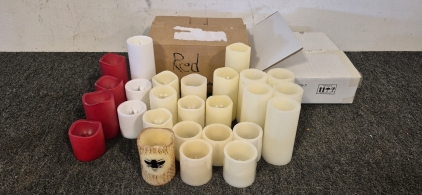 Electric Candles(Unable to Test) Red, Plastic, Wax