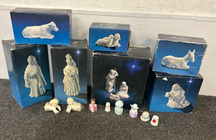 Full Avon Nativity Scene Plus Extra Porcelain Figures