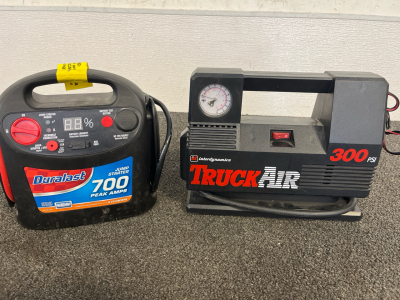 Duralast Jump Starter 700 Peak Amps, Interdynamics Truck Air 300 PSI Air Compressor