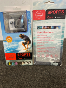 (2) Sports Cams Full HD 1080p, Waterproof 30M