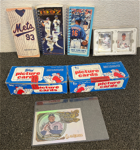 New York Mets Memorabilia Including Information Books From 1994 And 1997, 1989 Pictures Cards And A Miguel Cabrera Box Topper