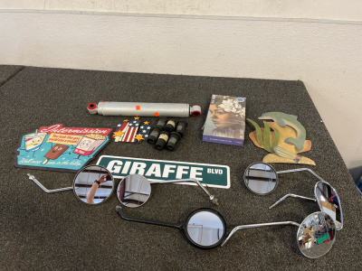 1974-1997 Mustang 11 Rack And Pinion Mount Bustings, Billie Holiday- The Legacy (1933-1958) Cassette Tapes, A Dolphin Metal Sign,Motorcycle Mirrors And Much More!!!!