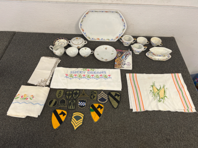 A Touch Of Grandma&rsquo;s Love Includes Vintage Dishes, Embroidered Pillowcases And Patches