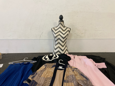 Manikin And Dresses Inlcuding Victoria&rsquo;s Secret Large, Dressbarn, S.L Fashions, And R&M Richards