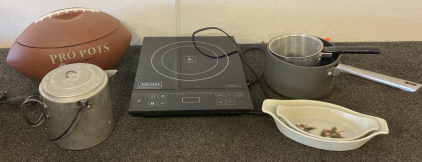 Kitchenware Including Working Hot Plate And Crock Pot