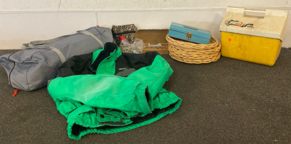 Camping Stuff Including Tent And Cooler