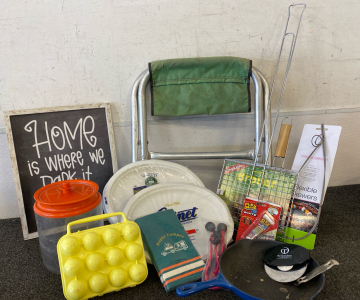 Camping Equipment Including Folding Stool