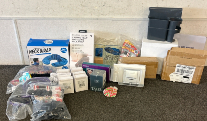 Miscellaneous Lot Items Including Timers, Neck Wrap, No-Slip Ice Treads
