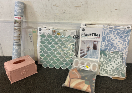 Bathroom Decorations And Floor Tiles