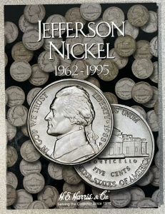 Book Of Jefferson Nickels 1962-1995 (66 Coins)