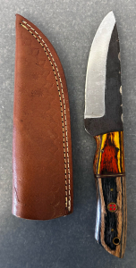 Custom Steel Fixed Blade Knife With Sheath- 9" Overall Length