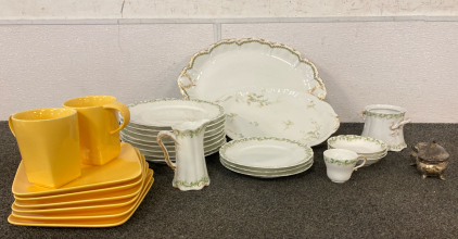 Theo Haviland French Dish Set Plus Incomplete Handglazed Set
