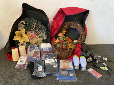 Holiday Wreaths Plus Holders, Candles And More!