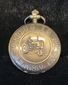 Vintage-Style Quartz Proud To Be A Farmer Pocket Watch - Chain Included
