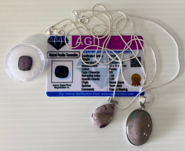 (2) Beautiful Necklaces and Purple Tourmaline