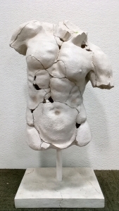 Male Torso Sculpture (8.25"L x 11.5"W x 25"H)