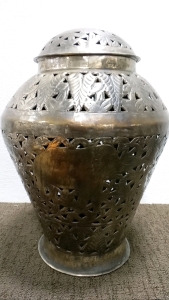 Antique Tea Light Lantern / Vase (17")