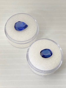 Blue Tanzanite and Sapphire