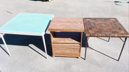 Microwave Stand and Folding Tables