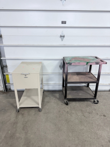 (2) Rolling Storage Carts