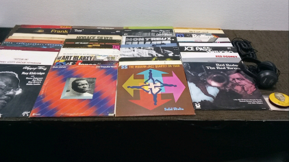 (41) Records, Sony Headphones, and Bing Crosby Record Cleaner