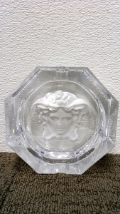 Versace Rosenthal Collaboration Medusa Crystal Ashtray (6.25")