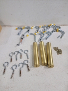 (Set of 3)Grandfather Clock Weights, (20) Aluminum Hooks
