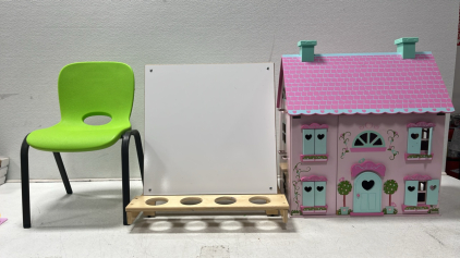 Kids Art and Painting Easel, Imaginarium Country Dollhouse Mansion, Little Green Chair
