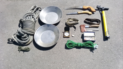Gold Pans, Rope, Compasses, and More