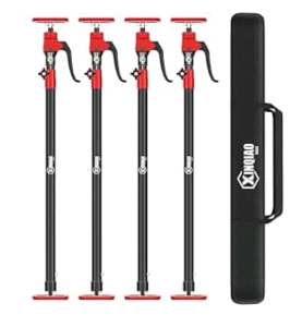 (4) XINQIAO - Third Hand Supports / Cabinet Jacks, Heavy Duty Third Hand Tools W/ Carry Bag. Adjustable Support Pole From 49.2" To 114.2"