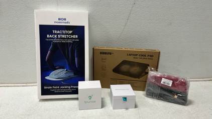 Moenmedic Tractitop Back Stretcher,Bruno&rsquo;s Hearing Aids And Charging Station, Kerolffu Laptop CoolPad, Black And Red Purse