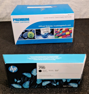 (1) 2-Pack Of HP26A Toner Cartridges & (1) HP Design Jet 746 Black Ink Cartridge